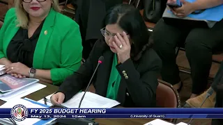 FY 2025 Budget Hearing - Senator Joe S. San Agustin - MAY 13, 2024 10AM UOG