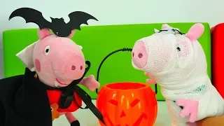 Familie Wutz feiert Halloween. Peppa Pig Video auf Deutsch.