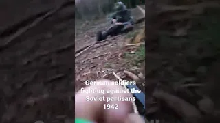 German soldiers fighting against the Soviet partisans 1942