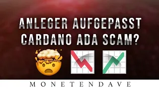 Cardano Anleger anschauen | ADA Scam + Preis Prognose? | Monetendave
