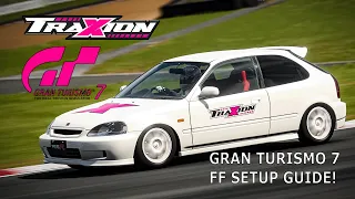 Traxion.GG FF setup guide | Honda Civic Type R (EK) '98Gran Turismo 7 | Brands Hatch Indy Circuit |