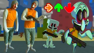 FNF Character Test Gameplay VS Minecraft Animation In Real Life Mistful Crimson Morning | Squidward