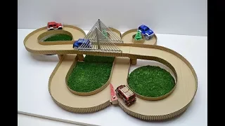 How to make Magic trick with magic cars with the bridge out of cardboard