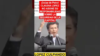 ¿Culpa de Petro? CLAUDIA LOPEZ EVADE RESPONSABILIDAD SOBRE SEGURIDAD DE BOGOTÁ