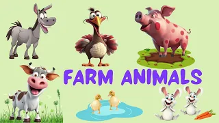 Farm animals for kids - Vocabulary for kids -  Learn all about these fun animals! At the Farm