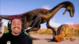 DINOSSAUROS BRIGANDO!! [ Batalha de Dinossauros ] [ React ] Jurassic World Evolution 2