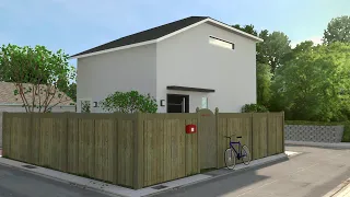 Small House with Loft  4.5 m x 6.8 m ( 48 sqm )