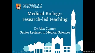 Biomedical Sciences Taster Lecture - Undergraduate Open Day - June 2020