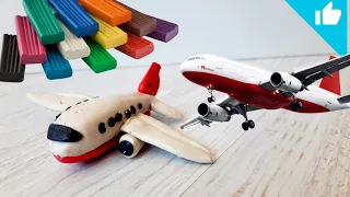 Как слепить самолет из пластилина / Лепка транспорт видео