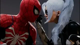 All Romance Scenes Of Black Cat And Spider Man - Heist - Spider Man Ps4