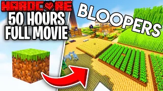 I Survived 50 Hours in ONE BLOCK SKYBLOCK in Minecraft Hardcore Bloopers!