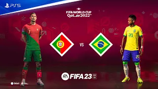 FIFA 23 - Portugal vs. Brazil Ft. CR7 & Vini jr | FIFA World Cup Qatar Final | PS5™ Gameplay [4K60]