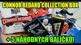 CONNOR BEDARD Collection Box + 5 Náhodných Balíčků! Hokejové kartičky NHL od Upper Deck!