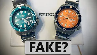 Seiko 5 Sports 5KS SKS Replica Fake vs Real Authentic automatic watch. Can you tell which is fake?