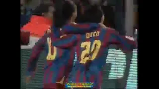 Messi Third Goal of His Career - 27/11/2005 - Barcelona 4 x 1 Racing Santander - Liga Espanhola