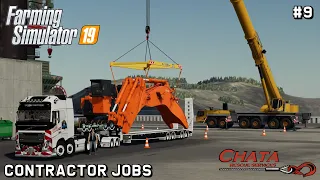 Heavy Haulage of EXCAVATOR in parts w/The CamPeR | Contractor Jobs |Farming Simulator 19| Episode 9