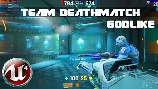 Unreal Tournament 4 - Team Deathmatch Instagib with Godlike Bots in Bio Tower