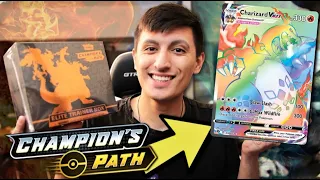 My FIRST Champion's Path Elite Trainer Box!  (Pokemon TCG Opening)