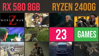 RX 580 8GB | Ryzen 5 2400g Test in 23 GAMES | 1080p