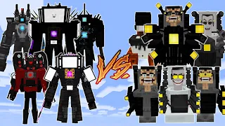 GMAN TOILET vs TITAN CAMERA MAN, SPEAKER MAN, TV MAN | MINECRAFT PE BATTLE