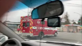 [B Roll] Seattle Fire Aid 18 responding plus distant L8, L4 and A4