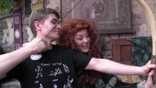 Tommy meets Merida from Brave at Magic Kingdom in Disney World