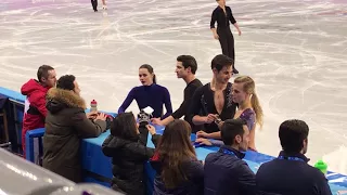 Pyeongchang ice dance practice warm up