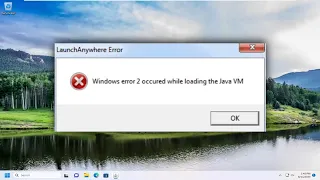 Windows Error 2 Occurred While Loading the Java VM [Solution]