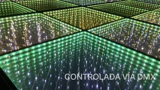 PISTA DE BAILE GOLD SILVER RGB EFECTO INFINITO LUMA LIGHTING