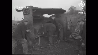 UNITED KINGDOM: Rail accident in Welwyn Garden City (1957)