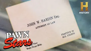 Pawn Stars: Notorious WILD WEST Outlaw's Business Card (Season 4)