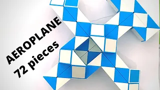 How to make aeroplane from 72 pieces snake cube.