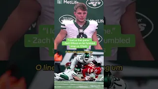 Zach Wilson took the blame for the Jets loss 💯