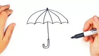 How to draw a Umbrella Step by Step | Umbrella Drawing Lesson