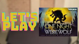 Let's Play | One Night Ultimate Werewolf | Board Game Playthrough