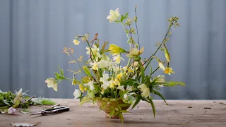Little bowl of sunshine (the making of a yellow flower arrangement)