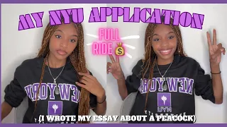 how I got into NYU tuition free! || personal statement, stats, common app, etc #classof2024