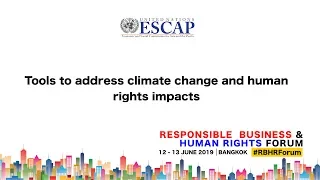 Tools to address climate change and human rights impacts