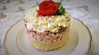 Салат "Снежная Королева"...нежный и очень вкусный рецепт -Ани Кухня