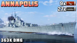 Annapolis: destroys 9 ships with 27 citadels