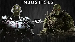 Injustice 2 - Брейниак против Болотной Твари - Intros & Clashes (rus)