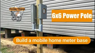 Mobile Home Meter Base electrical service DIY   Step By Step