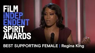 REGINA KING wins Best Supporting Female for IF BEALE STREET COULD TALK at the 2019 Spirit Awards