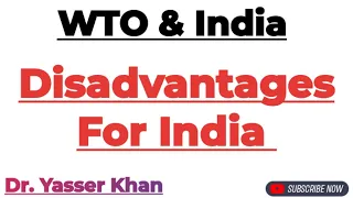 Disadvantages Of WTO For India