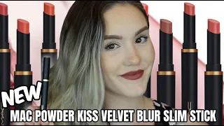 NEW MAC POWDER KISS VELVET BLUR SLIM STICK | REVIEW & WEAR TEST