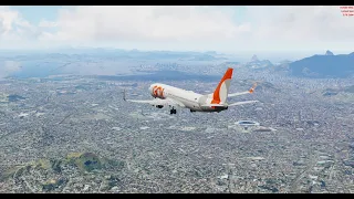 [P3D v5 - IVAO] - Boeing 737-8EH - Approach and Landing at Santos Dumont Airport, Rio de Janeiro