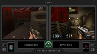 Quake II (PC vs Playstation) Side by Side Comparison - VCDECIDE