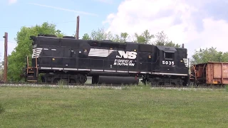 NS GP38-2 High Hood Pulling Work Train