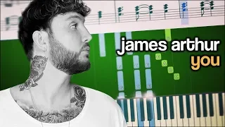 James Arthur - You (feat. Travis Barker) - Piano Tutorial + SHEETS