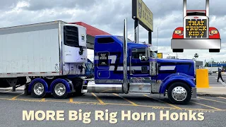 Big rig and semi truck horn honks at the 75 Chrome Shop with AIR HORNS